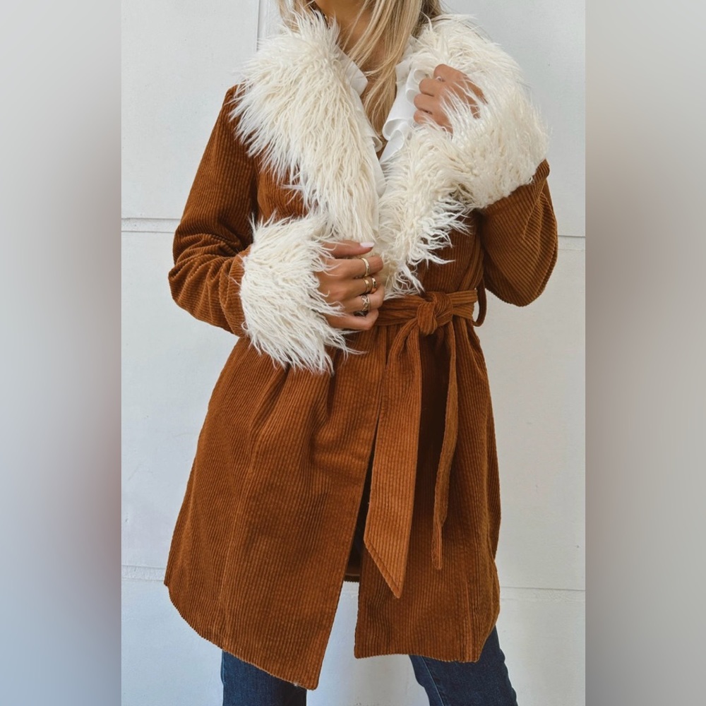Show Me You Mumu Penny Lane Coat- Sienna